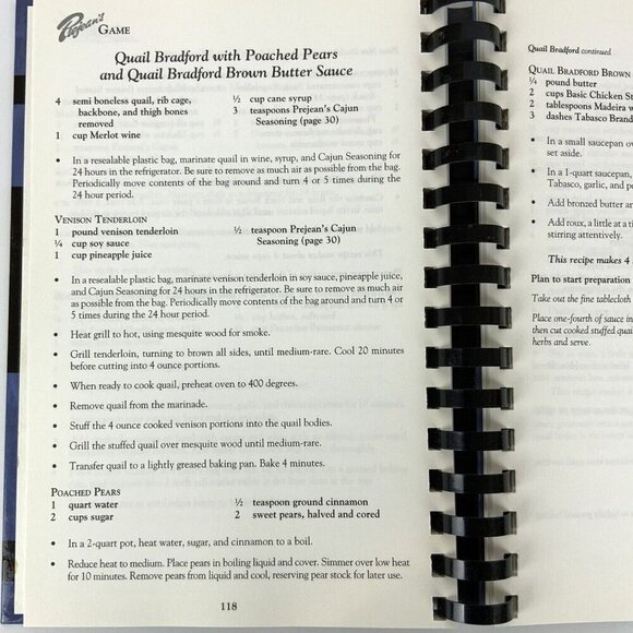 Prejeans Cookbook Simply Cajun Simply Delicious 2004 First Printing Spiral Bound - Picture 10 of 13